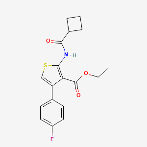 molecular formula C18H18FNO3S B5774271 ethyl 2-[(cyclobutylcarbonyl)amino]-4-(4-fluorophenyl)-3-thiophenecarboxylate 