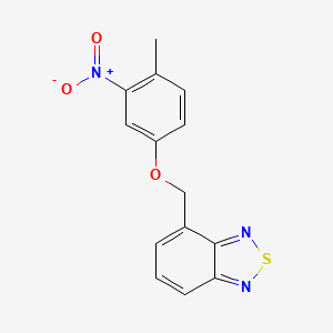 molecular formula C14H11N3O3S B5774289 4-[(4-methyl-3-nitrophenoxy)methyl]-2,1,3-benzothiadiazole 