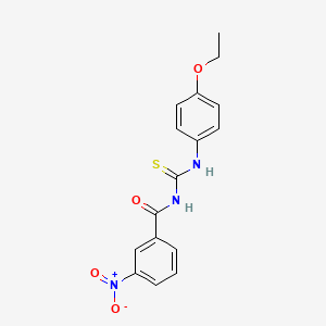 molecular formula C16H15N3O4S B5774294 N-{[(4-ethoxyphenyl)amino]carbonothioyl}-3-nitrobenzamide 