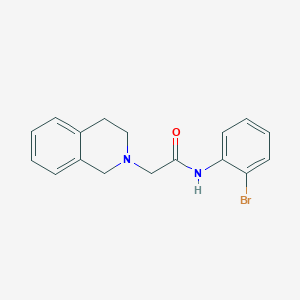 molecular formula C17H17BrN2O B5774308 N-(2-bromophenyl)-2-(3,4-dihydro-2(1H)-isoquinolinyl)acetamide 