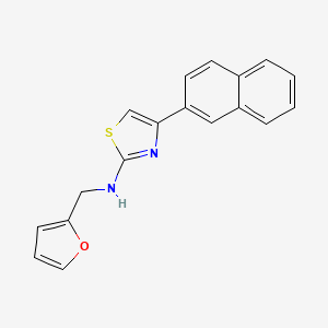 molecular formula C18H14N2OS B5774315 N-(2-furylmethyl)-4-(2-naphthyl)-1,3-thiazol-2-amine 