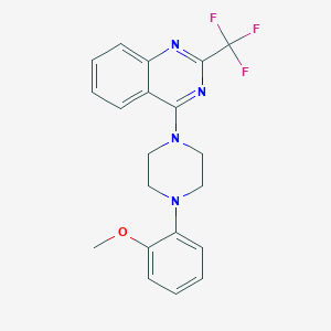 molecular formula C20H19F3N4O B5774327 4-[4-(2-methoxyphenyl)-1-piperazinyl]-2-(trifluoromethyl)quinazoline 
