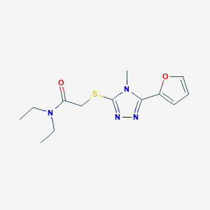 molecular formula C13H18N4O2S B5774328 N,N-diethyl-2-{[5-(2-furyl)-4-methyl-4H-1,2,4-triazol-3-yl]thio}acetamide 