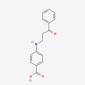 molecular formula C16H15NO3 B5774347 4-[(3-oxo-3-phenylpropyl)amino]benzoic acid 