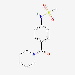 molecular formula C13H18N2O3S B5774354 N-[4-(1-piperidinylcarbonyl)phenyl]methanesulfonamide 