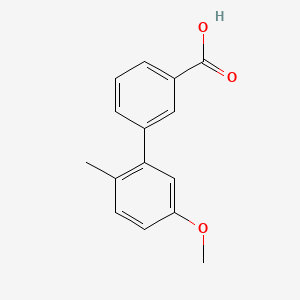 molecular formula C15H14O3 B577436 5'-Methoxy-2'-methylbiphenyl-3-carboxylic acid CAS No. 1215205-83-6
