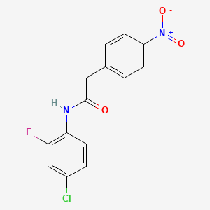 molecular formula C14H10ClFN2O3 B5774365 N-(4-chloro-2-fluorophenyl)-2-(4-nitrophenyl)acetamide 