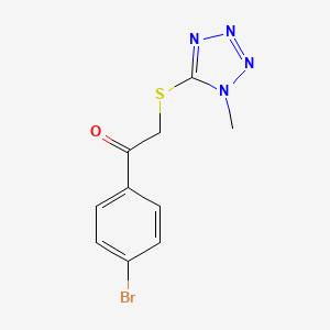 molecular formula C10H9BrN4OS B5774372 1-(4-bromophenyl)-2-[(1-methyl-1H-tetrazol-5-yl)thio]ethanone 