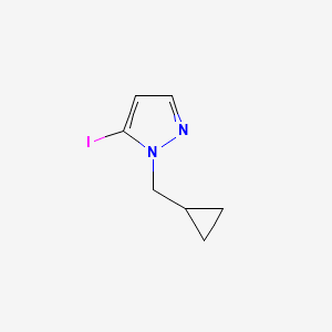 molecular formula C7H9IN2 B577438 1-(Cyclopropylmethyl)-5-iodo-1H-pyrazole CAS No. 1345471-39-7