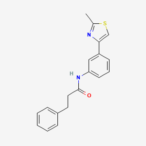 molecular formula C19H18N2OS B5774387 N-[3-(2-methyl-1,3-thiazol-4-yl)phenyl]-3-phenylpropanamide 