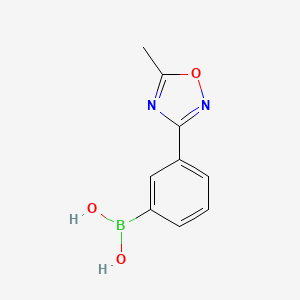 molecular formula C9H9BN2O3 B577439 (3-(5-Methyl-1,2,4-oxadiazol-3-yl)phenyl)boronic acid CAS No. 1217501-31-9