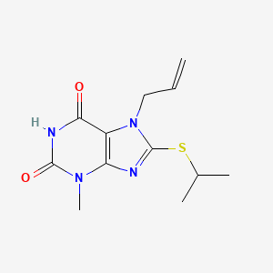 molecular formula C12H16N4O2S B5774390 7-allyl-8-(isopropylthio)-3-methyl-3,7-dihydro-1H-purine-2,6-dione 