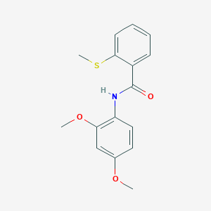 molecular formula C16H17NO3S B5774432 N-(2,4-dimethoxyphenyl)-2-(methylthio)benzamide 