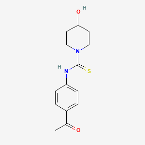 molecular formula C14H18N2O2S B5774433 N-(4-acetylphenyl)-4-hydroxy-1-piperidinecarbothioamide 