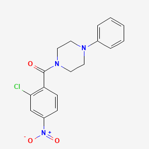 molecular formula C17H16ClN3O3 B5774438 1-(2-chloro-4-nitrobenzoyl)-4-phenylpiperazine 