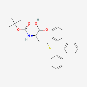 molecular formula C28H31NO4S B577445 (R)-2-((叔丁氧羰基)氨基)-4-(三苯甲硫基)丁酸 CAS No. 1301706-43-3