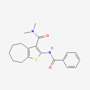 2-(benzoylamino)-N,N-dimethyl-5,6,7,8-tetrahydro-4H-cyclohepta[b]thiophene-3-carboxamide