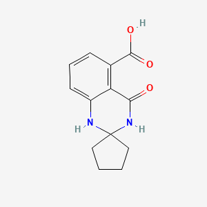 molecular formula C13H14N2O3 B577447 4'-Oxo-3',4'-dihydro-1'H-spiro[cyclopentane-1,2'-quinazoline]-5'-carboxylic acid CAS No. 1272756-14-5