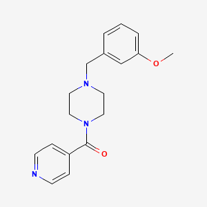 molecular formula C18H21N3O2 B5774477 1-isonicotinoyl-4-(3-methoxybenzyl)piperazine 