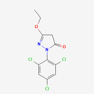 molecular formula C11H9Cl3N2O2 B5774495 5-ethoxy-2-(2,4,6-trichlorophenyl)-2,4-dihydro-3H-pyrazol-3-one 