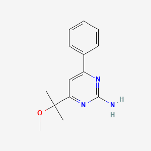 molecular formula C14H17N3O B5774521 4-(1-methoxy-1-methylethyl)-6-phenyl-2-pyrimidinamine 