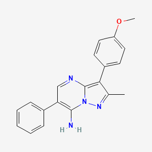 molecular formula C20H18N4O B5774525 3-(4-methoxyphenyl)-2-methyl-6-phenylpyrazolo[1,5-a]pyrimidin-7-amine 