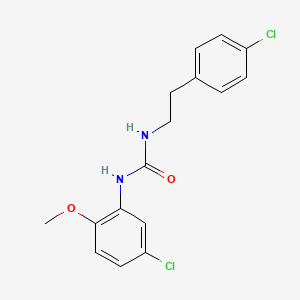 molecular formula C16H16Cl2N2O2 B5774539 N-(5-chloro-2-methoxyphenyl)-N'-[2-(4-chlorophenyl)ethyl]urea 