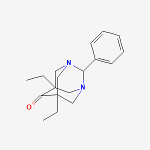 molecular formula C18H24N2O B5774540 5,7-diethyl-2-phenyl-1,3-diazatricyclo[3.3.1.1~3,7~]decan-6-one 