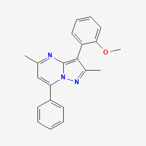 molecular formula C21H19N3O B5774546 3-(2-methoxyphenyl)-2,5-dimethyl-7-phenylpyrazolo[1,5-a]pyrimidine 