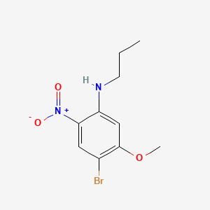 molecular formula C10H13BrN2O3 B577455 4-溴-5-甲氧基-2-硝基-N-丙基苯胺 CAS No. 1280786-69-7