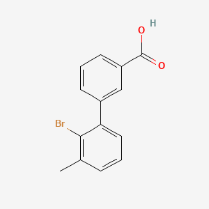 molecular formula C14H11BrO2 B577456 2'-Bromo-3'-methylbiphenyl-3-carboxylic acid CAS No. 1215206-31-7