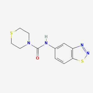 molecular formula C11H12N4OS2 B5774561 N-1,2,3-benzothiadiazol-5-yl-4-thiomorpholinecarboxamide 