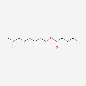 molecular formula C15H28O2 B577457 3,7-Dimethyloct-7-enyl pentanoate CAS No. 10580-14-0