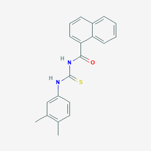 molecular formula C20H18N2OS B5774571 N-{[(3,4-dimethylphenyl)amino]carbonothioyl}-1-naphthamide 