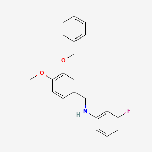 molecular formula C21H20FNO2 B5774578 N-[3-(benzyloxy)-4-methoxybenzyl]-3-fluoroaniline 