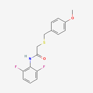 molecular formula C16H15F2NO2S B5774597 N-(2,6-difluorophenyl)-2-[(4-methoxybenzyl)thio]acetamide 