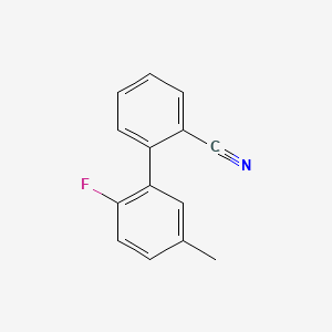 molecular formula C14H10FN B577460 2-(2-Fluoro-5-methylphenyl)benzonitrile CAS No. 1238333-79-3
