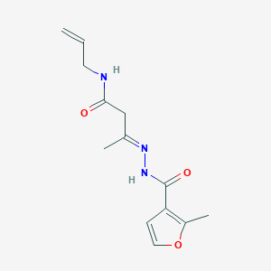 molecular formula C13H17N3O3 B5774625 N-allyl-3-[(2-methyl-3-furoyl)hydrazono]butanamide 