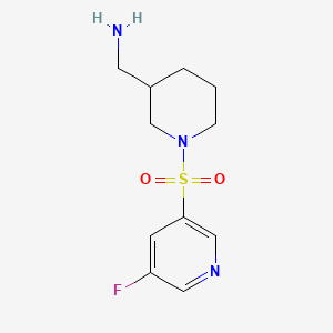 molecular formula C11H16FN3O2S B577463 (1-(5-Fluoropyridin-3-ylsulfonyl)piperidin-3-yl)methanamine CAS No. 1282327-18-7
