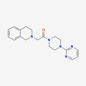 molecular formula C19H23N5O B5774631 2-{2-oxo-2-[4-(2-pyrimidinyl)-1-piperazinyl]ethyl}-1,2,3,4-tetrahydroisoquinoline 