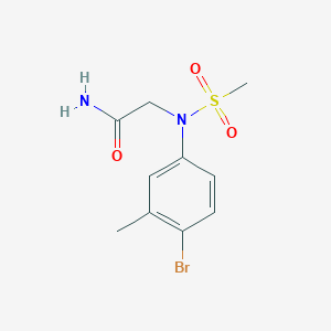 molecular formula C10H13BrN2O3S B5774649 N~2~-(4-bromo-3-methylphenyl)-N~2~-(methylsulfonyl)glycinamide 