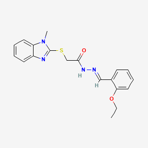 molecular formula C19H20N4O2S B5774659 N'-(2-ethoxybenzylidene)-2-[(1-methyl-1H-benzimidazol-2-yl)thio]acetohydrazide 