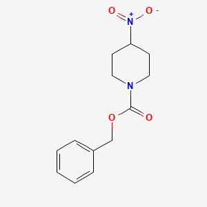 molecular formula C13H16N2O4 B577466 Benzyl 4-nitropiperidine-1-carboxylate CAS No. 1268520-00-8