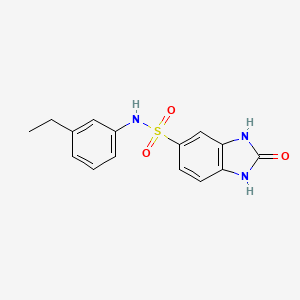 molecular formula C15H15N3O3S B5774687 N-(3-ethylphenyl)-2-oxo-2,3-dihydro-1H-benzimidazole-5-sulfonamide 