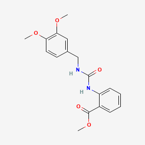 molecular formula C18H20N2O5 B5774695 methyl 2-({[(3,4-dimethoxybenzyl)amino]carbonyl}amino)benzoate 