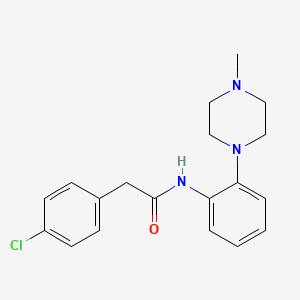 molecular formula C19H22ClN3O B5774714 2-(4-chlorophenyl)-N-[2-(4-methyl-1-piperazinyl)phenyl]acetamide 