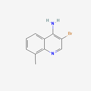 molecular formula C10H9BrN2 B577472 3-Bromo-8-methylquinolin-4-amine CAS No. 1210668-11-3
