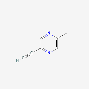 molecular formula C7H6N2 B577474 2-Ethynyl-5-methylpyrazine CAS No. 1207627-45-9