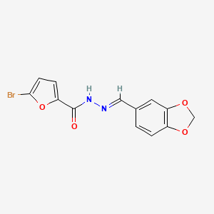 molecular formula C13H9BrN2O4 B5774743 N'-(1,3-benzodioxol-5-ylmethylene)-5-bromo-2-furohydrazide 