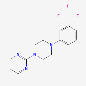 molecular formula C15H15F3N4 B5774747 2-{4-[3-(trifluoromethyl)phenyl]-1-piperazinyl}pyrimidine 
